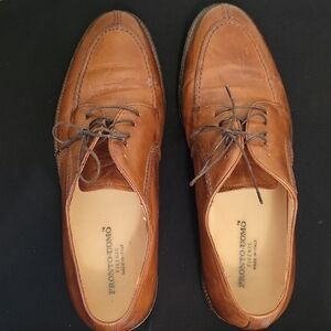 Pronto Uomo Brown Leather Men's Shoes Size 13
